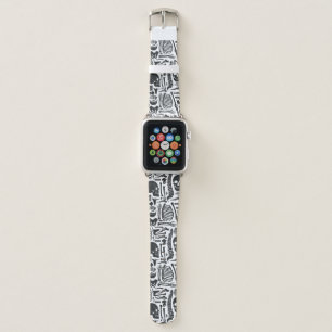 Human Skeleton Pattern Gothic Apple Watch Band