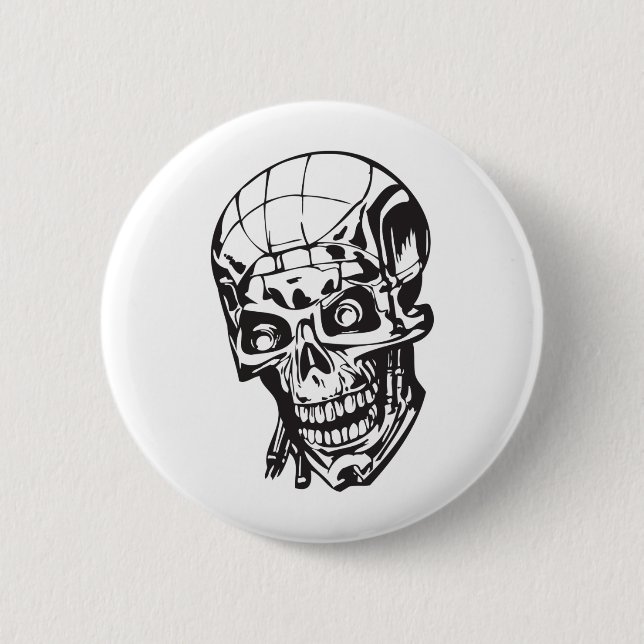 Human Skull 159 Button (Front)
