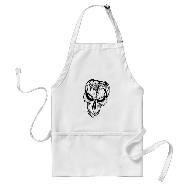 Human Skull Adult Apron (Front)