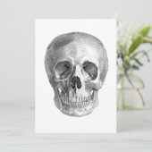 Human skull anatomy sketch drawing (Standing Front)