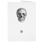 Human skull anatomy sketch drawing cards (Back)