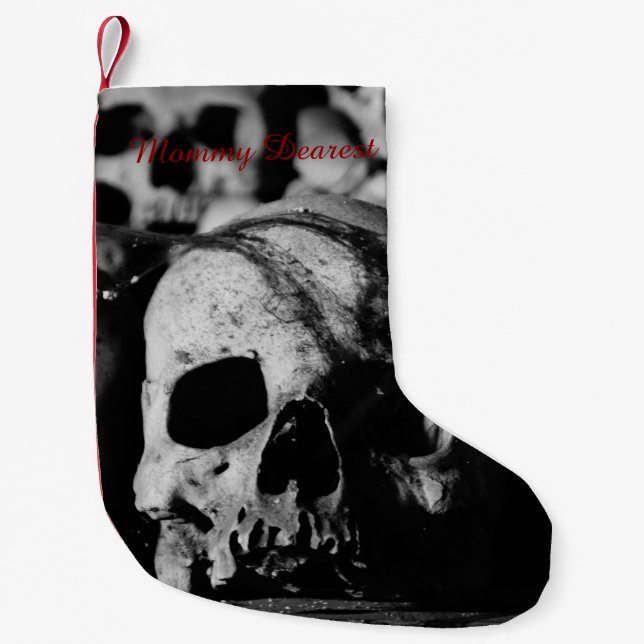 Human Skull Collection Small Christmas Stocking (Front)