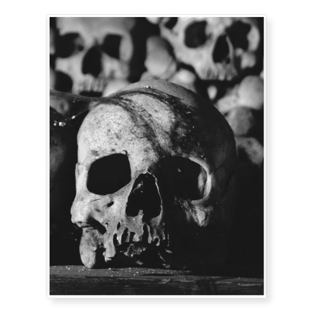Human Skull Collection Temporary Tattoos (Front)