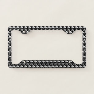 HUMAN SKULL DEATH LICENSE PLATE FRAME