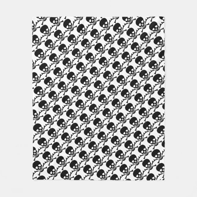 Human skull fleece blanket (Front)