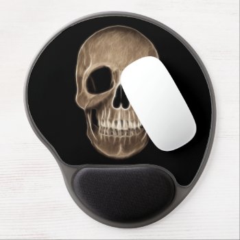 Human Skull Halloween X-ray Skeleton Gel Mouse Pad by Aurora_Lux_Designs at Zazzle