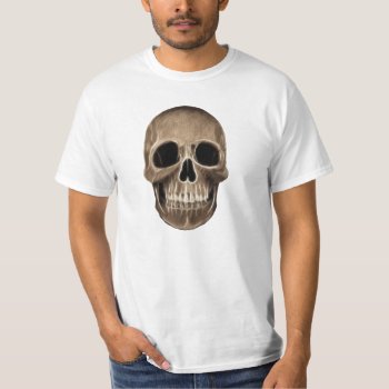 Human Skull Halloween X-ray Skeleton T-shirt by Aurora_Lux_Designs at Zazzle
