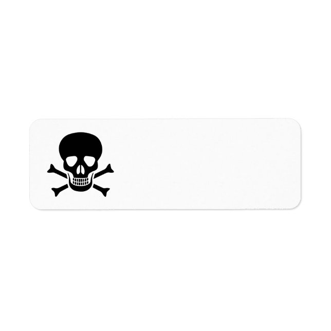Human skull label (Front)