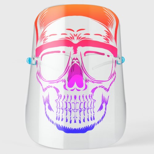 Human Skull Ombre Face Shield