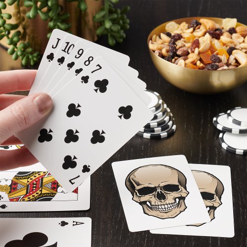 Human Skull Playing Cards