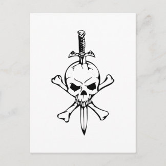 Human Skull Postcard