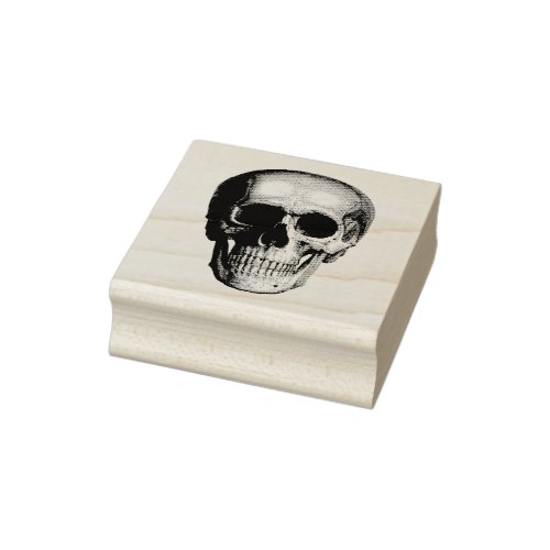 Human Skull Rubber Stamp