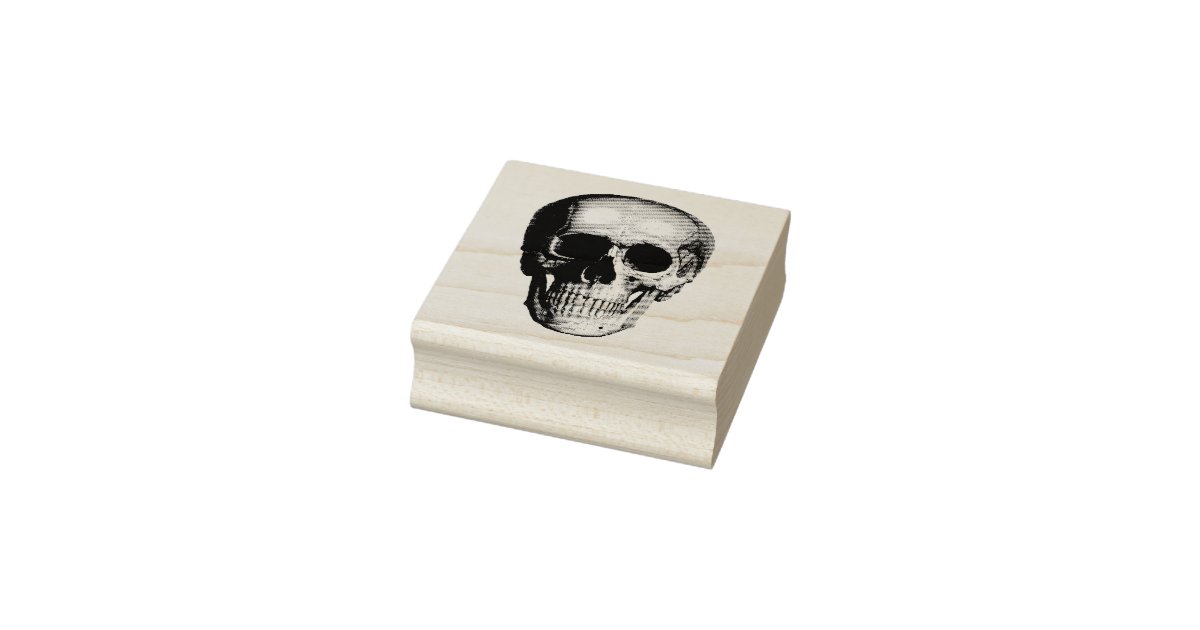 Human Skull Rubber Stamp | Zazzle