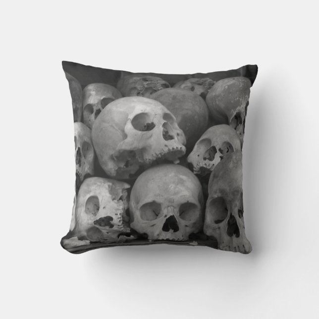 Human Skulls throw pillow (Front)