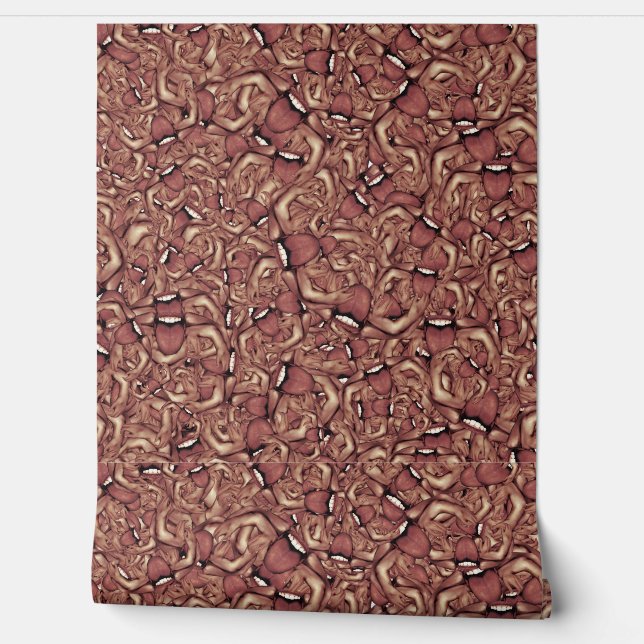 Human spider mutant creatures motif random pattern wallpaper  (Unrolling)