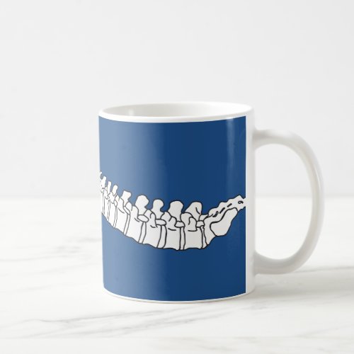 Human spine vertebrae anatomy illustration coffee mug