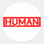 Human Stamp Classic Round Sticker