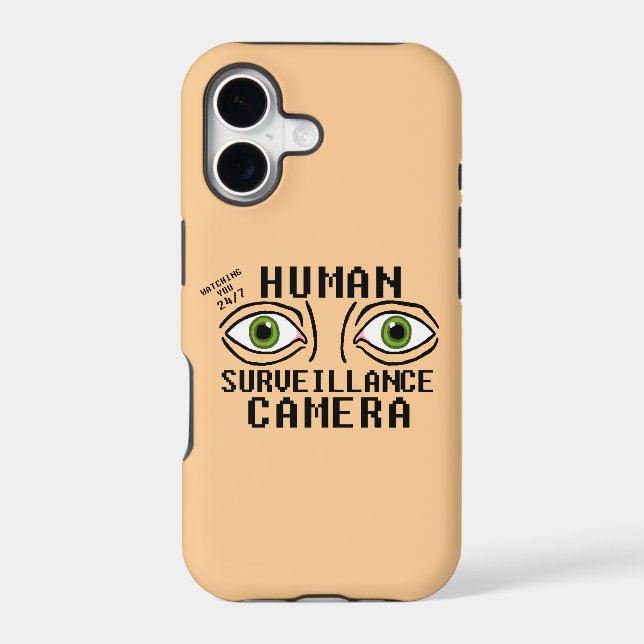 Human Surveillance Camera Dry Humor Case-Mate iPhone Case (Back)