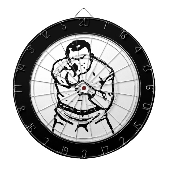 Human Target Dartboard With Darts (Front)