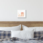 Human Tooth anatomy stretched canvas print (Insitu(Bedroom))