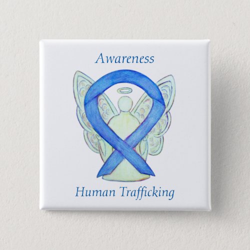 Human Trafficking Awareness Angel Ribbon Pin