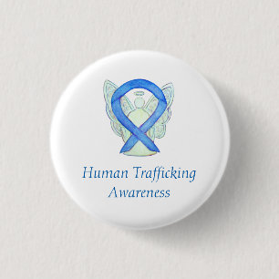 Human Trafficking Awareness Angel Ribbon Pin