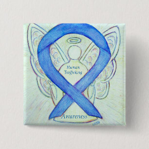 Human Trafficking Awareness Angel Ribbon Pin