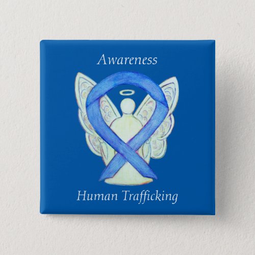 Human Trafficking Awareness Angel Ribbon Pin