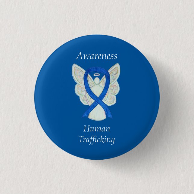 Human Trafficking Awareness Angel Ribbon Pin (Front)