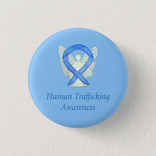 Human Trafficking Awareness Angel Ribbon Pin