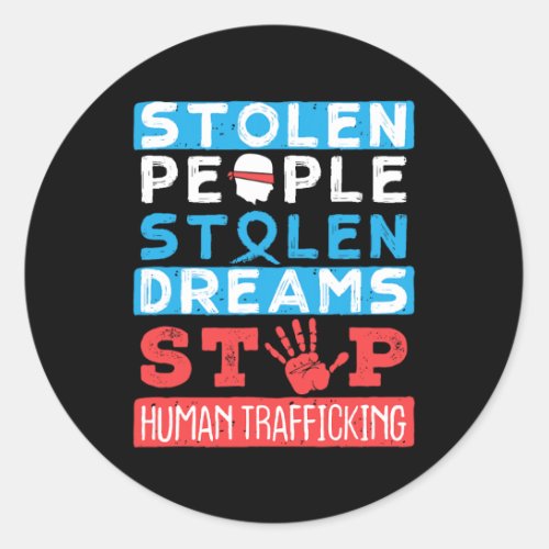 Human Trafficking Awareness Anti_human Trafficking Classic Round Sticker