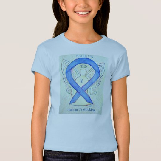 Human Trafficking Awareness Ribbon Angel Shirt