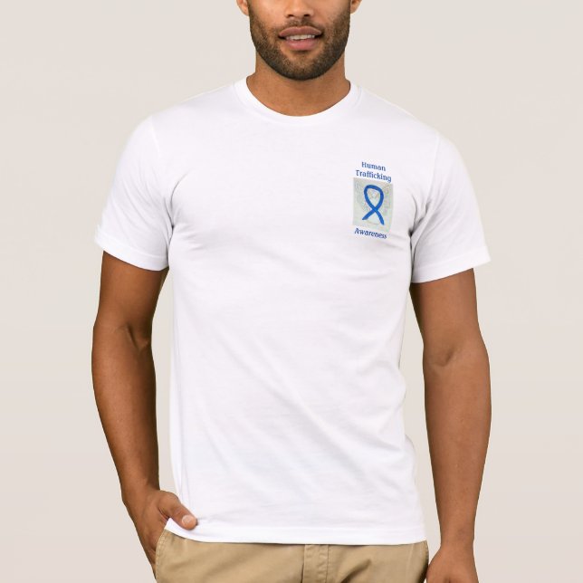 Human Trafficking Awareness Ribbon Angel Shirts (Front)