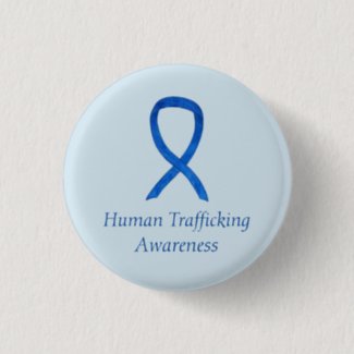 Human Trafficking Awareness Ribbon and Information - Awareness Gallery Art