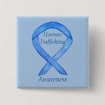 Human Trafficking Awareness Ribbon Custom Pin