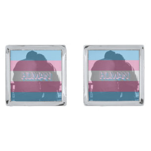 Human Trans Pride Cufflinks
