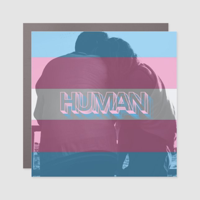 Human Trans Pride Magnet (Front)