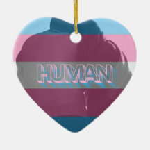 Human Trans Pride Ornament