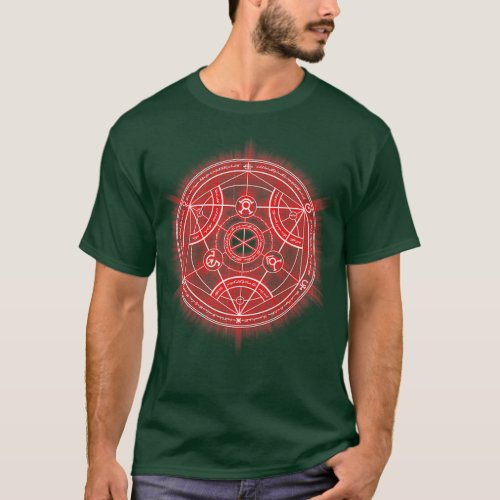 Human Transmutation Circle Red T_Shirt