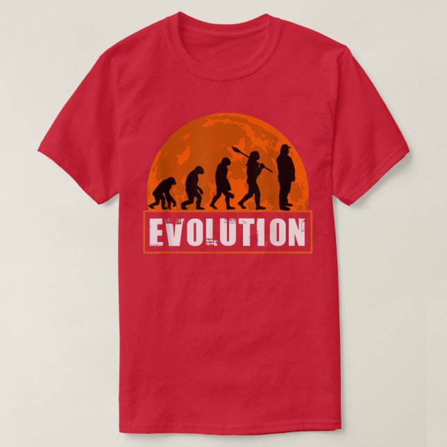 Human Truck Driver Evolution Funny Truck Driver 84 T-Shirt (Design Front)
