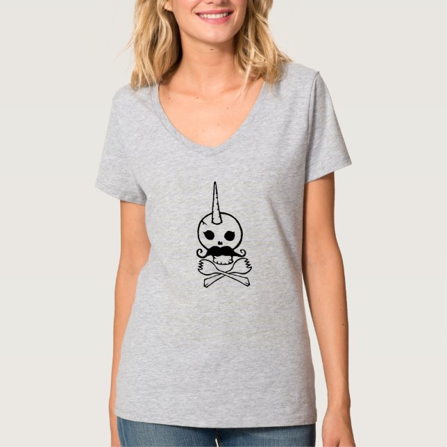 Human/Unicorn Skull T-Shirt (Front)