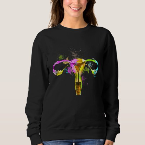 Human Uterus Floral Anatomy Feminist Feminism Sweatshirt