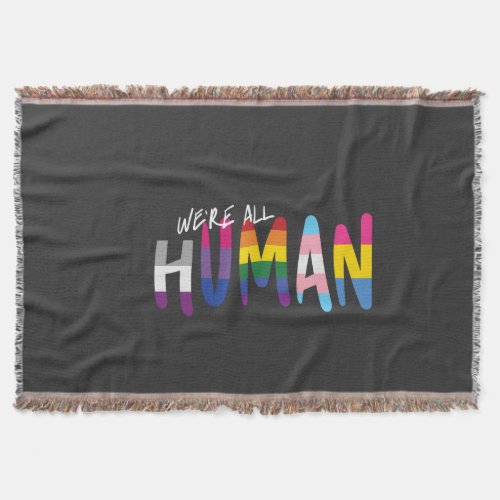Human Various Queer Flags 1 Throw Blanket