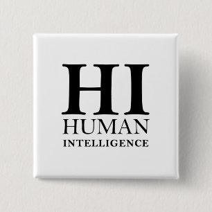 Human vs. AI typographic concept design Button