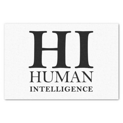 Human vs AI typographic concept design Tissue Paper