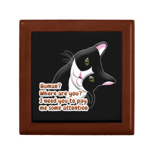 Human? Where are you? Cat Jewelry Box
