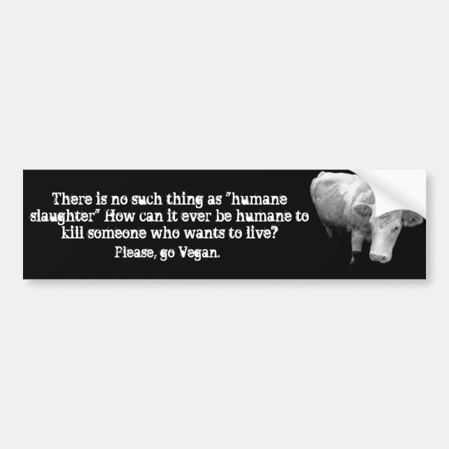 Humane slaughter Myth Bumper Sticker (Front)