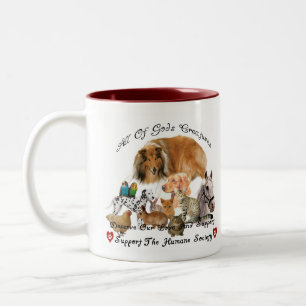 Humane Society All God's Creatures Animal Support Two-Tone Coffee Mug