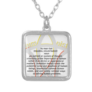 Humanism Silver Plated Necklace