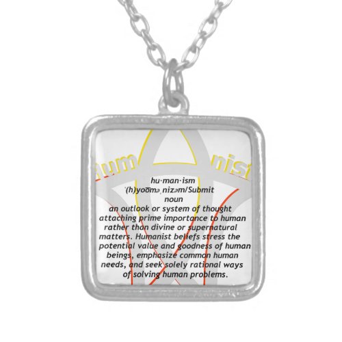 Humanism Silver Plated Necklace